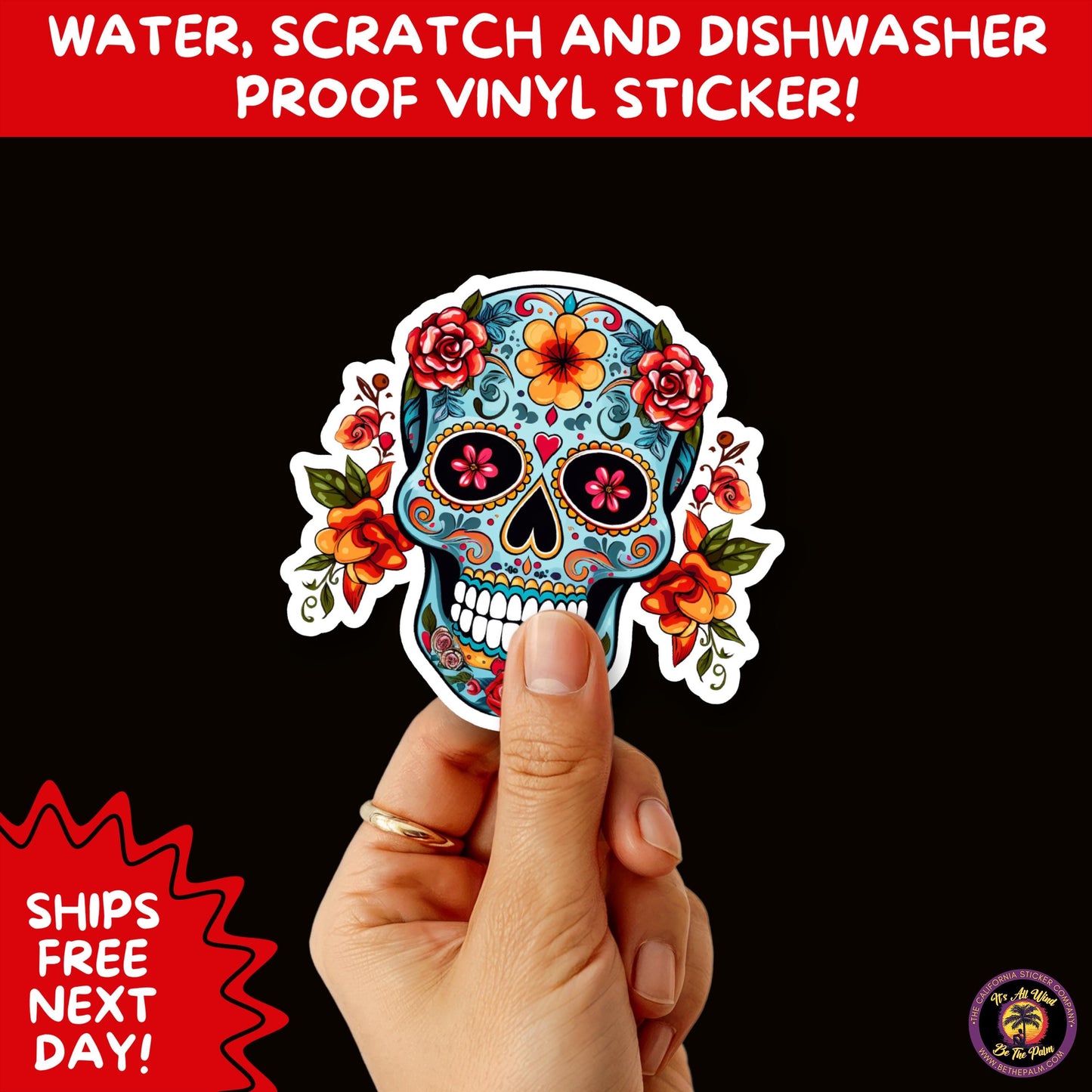 SUGAR SKULL STICKERS Day of the Dead Aesthetic Sticker Pack for Journals Laptops Water Bottles Halloween Decor and Spooky Season Gifts
