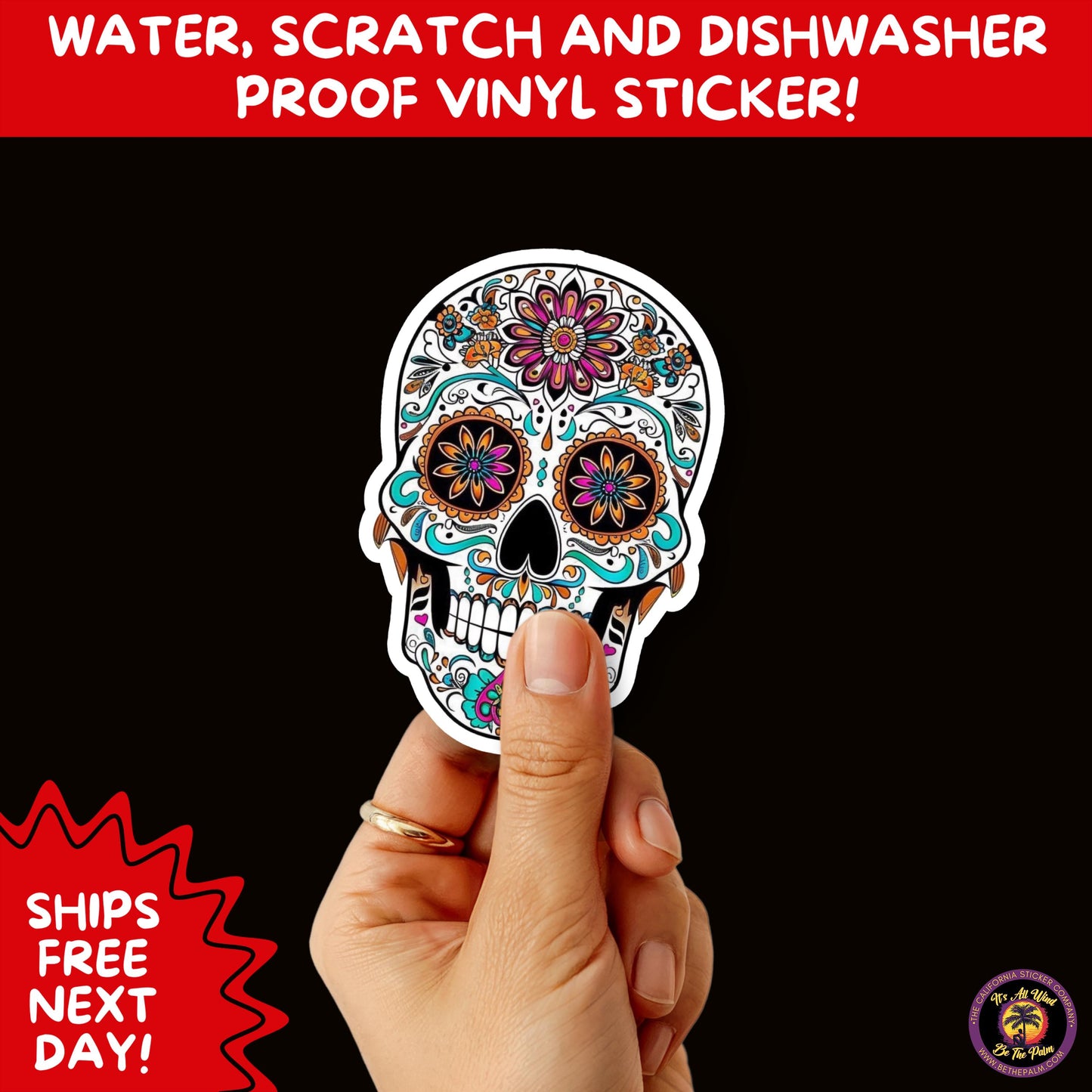 SUGAR SKULL STICKERS Day of the Dead Aesthetic Sticker Pack for Journals Laptops Water Bottles Halloween Decor and Spooky Season Gifts