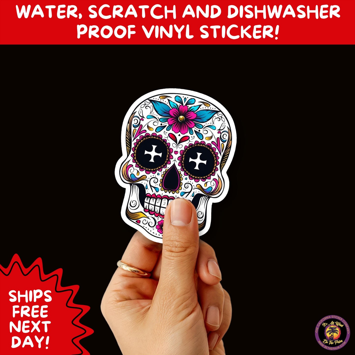 SUGAR SKULL STICKERS Day of the Dead Aesthetic Sticker Pack for Journals Laptops Water Bottles Halloween Decor and Spooky Season Gifts