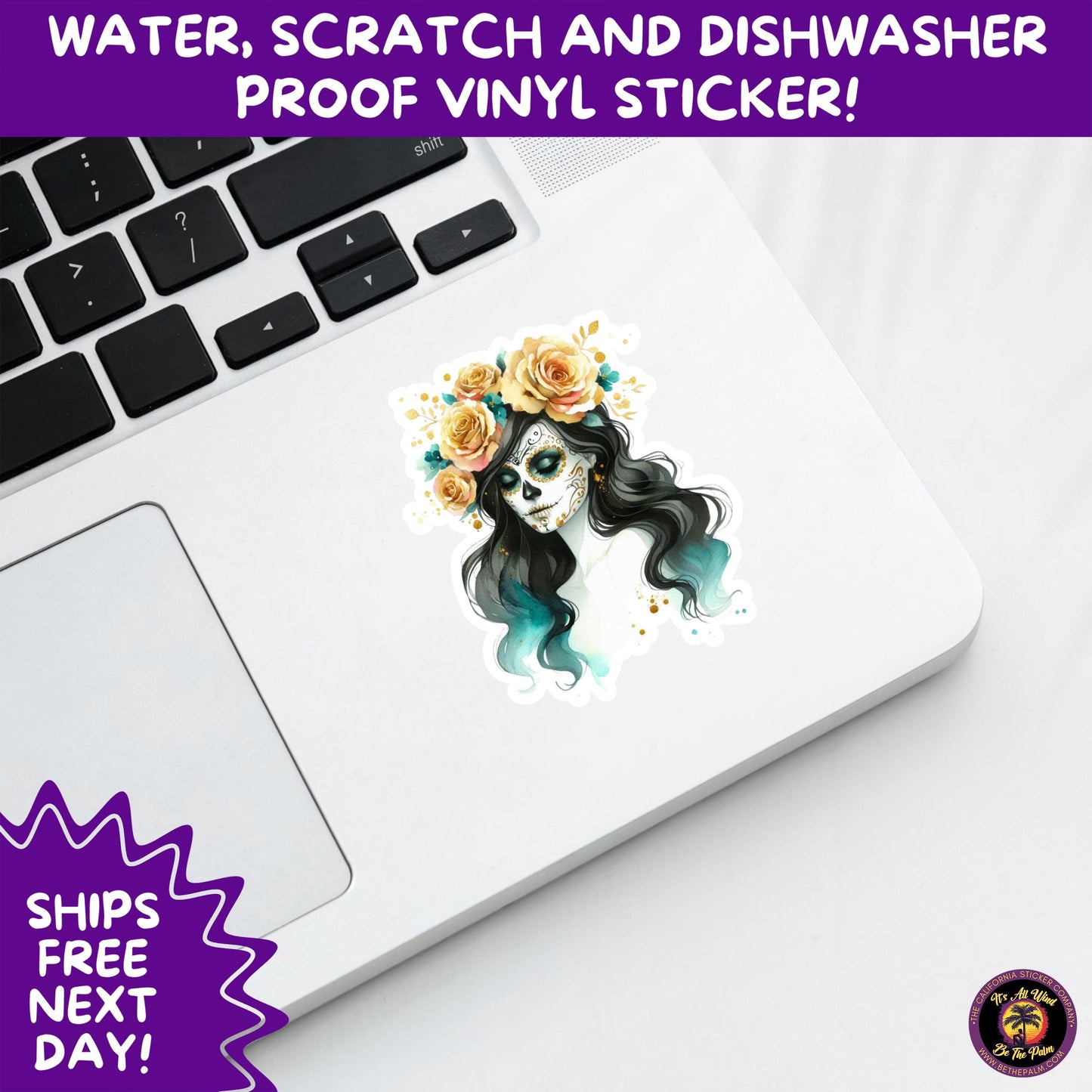 SUGAR SKULL STICKERS Day of the Dead Aesthetic Sticker Pack for Journals Laptops Water Bottles Halloween Decor and Spooky Season Gifts