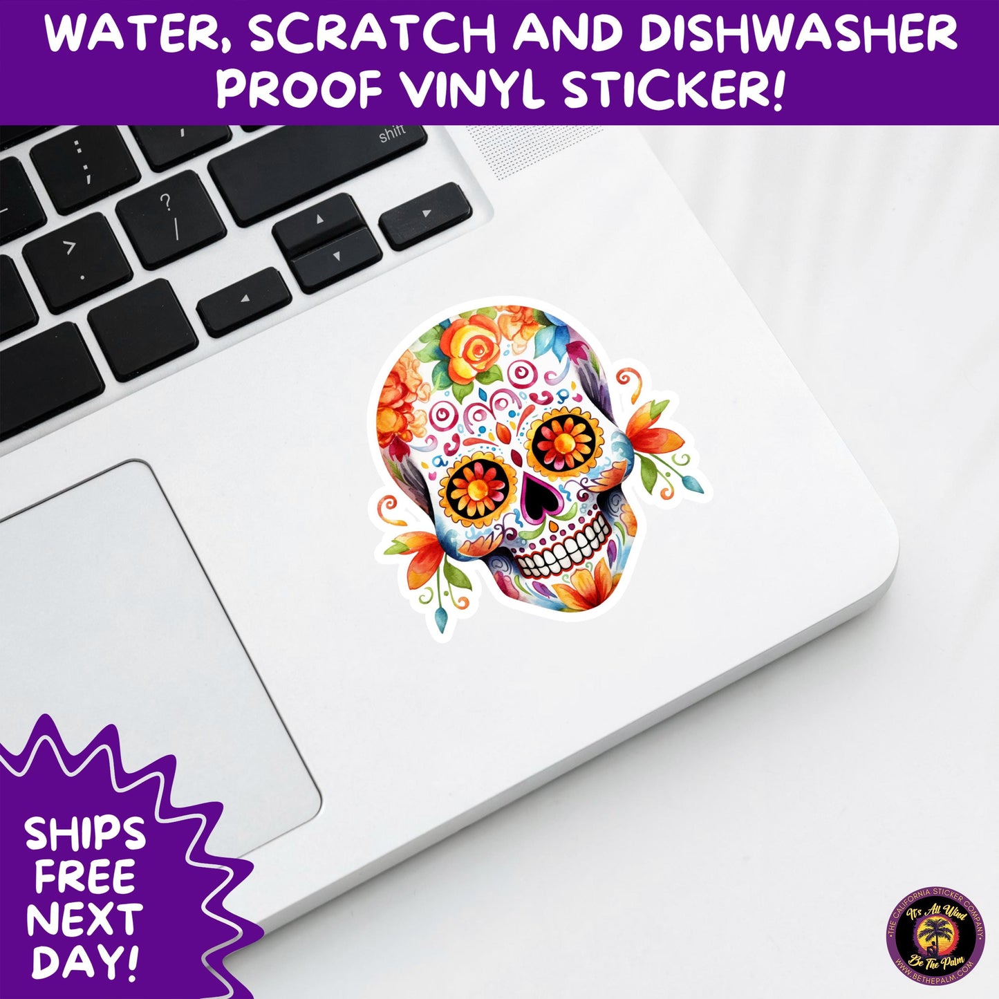 SUGAR SKULL STICKERS Day of the Dead Aesthetic Sticker Pack for Journals Laptops Water Bottles Halloween Decor and Spooky Season Gifts