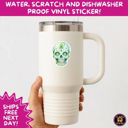 SUGAR SKULL STICKERS Day of the Dead Aesthetic Sticker Pack for Journals Laptops Water Bottles Halloween Decor and Spooky Season Gifts