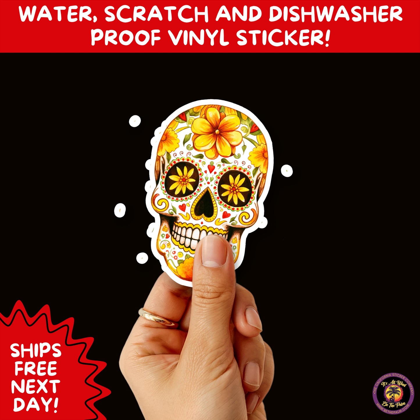 SUGAR SKULL STICKERS Day of the Dead Aesthetic Sticker Pack for Journals Laptops Water Bottles Halloween Decor and Spooky Season Gifts