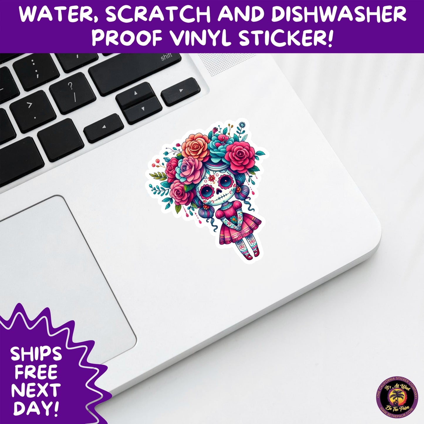 SUGAR SKULL STICKERS Day of the Dead Aesthetic Sticker Pack for Journals Laptops Water Bottles Halloween Decor and Spooky Season Gifts