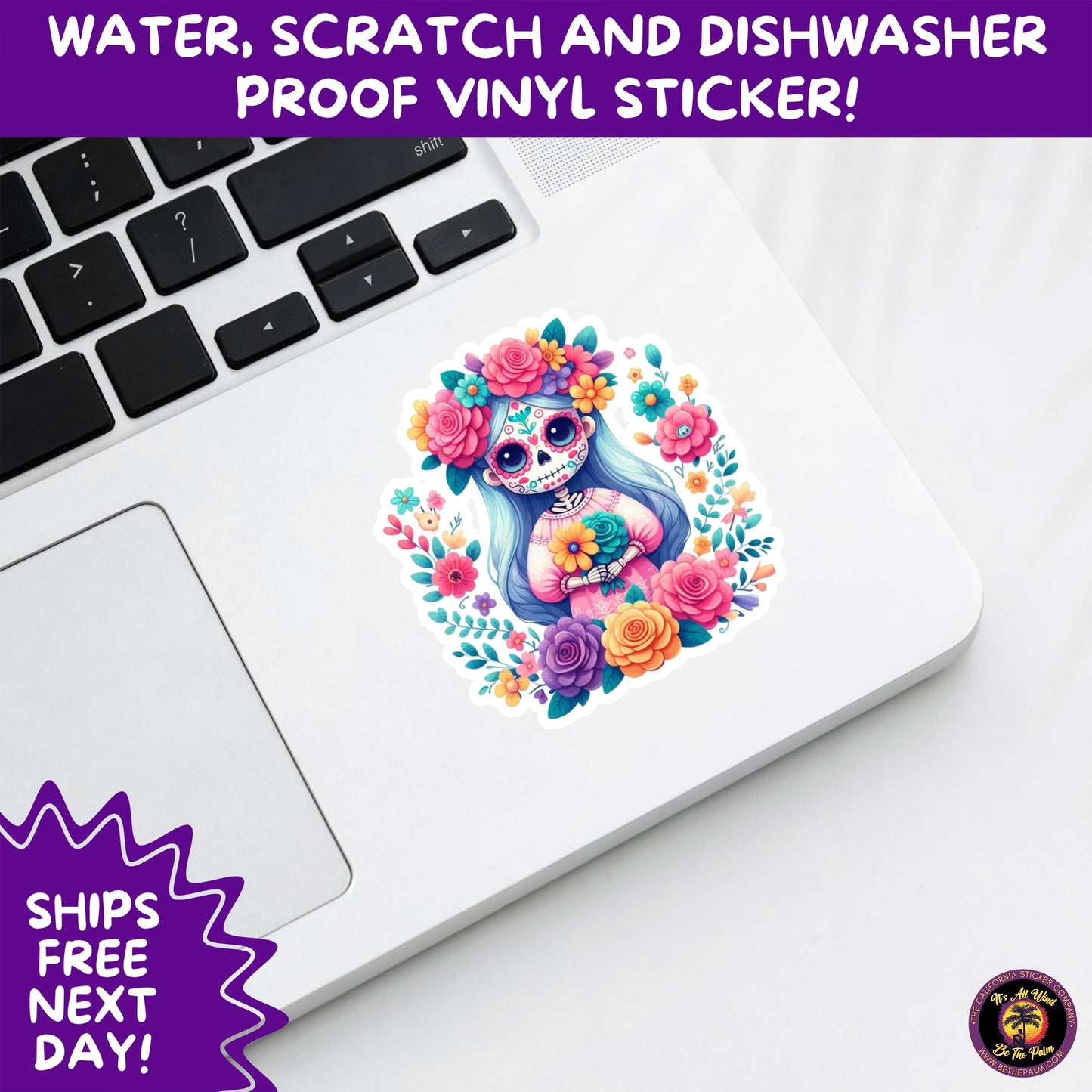 SUGAR SKULL STICKERS Day of the Dead Aesthetic Sticker Pack for Journals Laptops Water Bottles Halloween Decor and Spooky Season Gifts