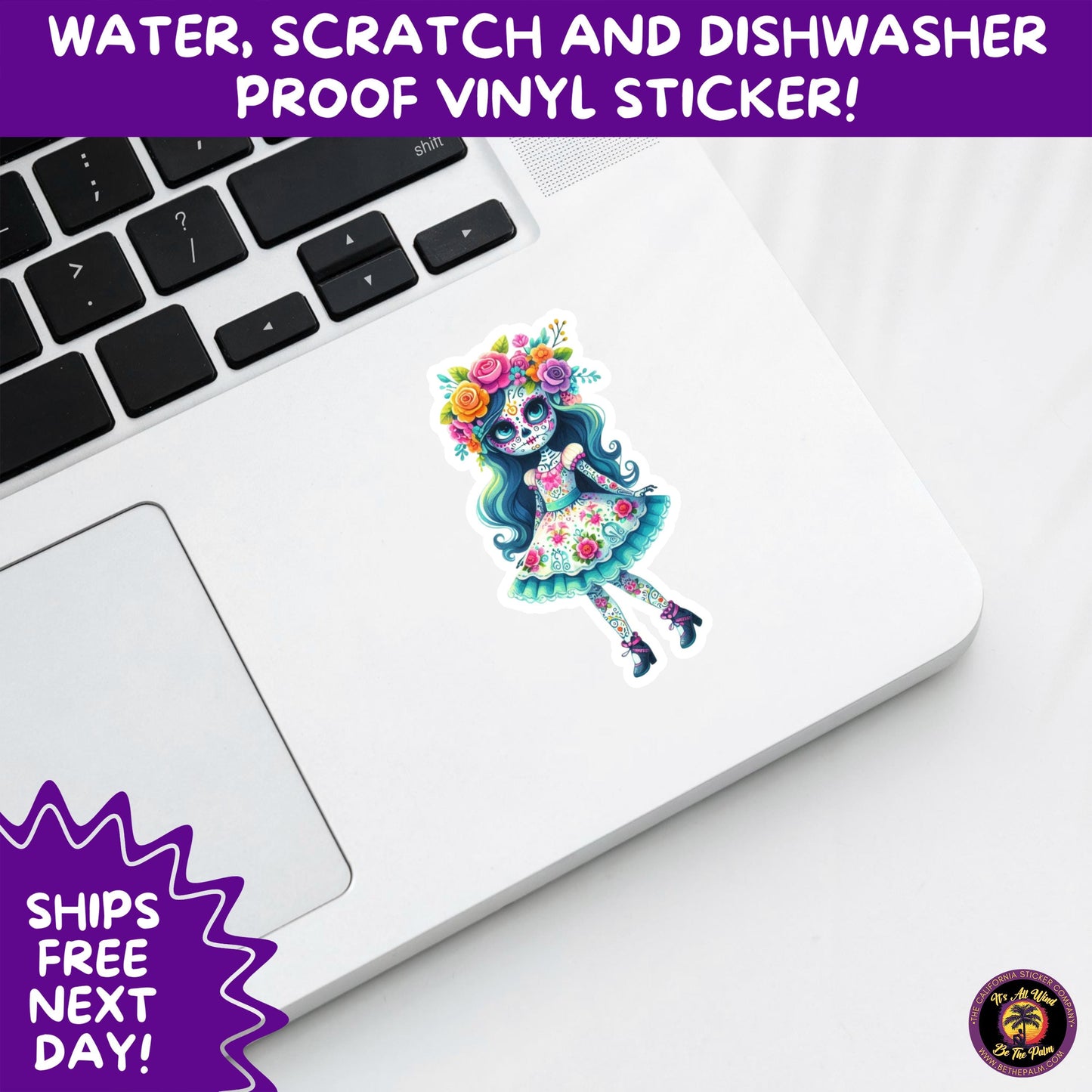 SUGAR SKULL STICKERS Day of the Dead Aesthetic Sticker Pack for Journals Laptops Water Bottles Halloween Decor and Spooky Season Gifts