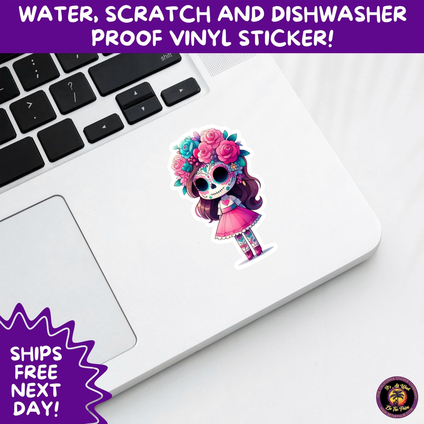 SUGAR SKULL STICKERS Day of the Dead Aesthetic Sticker Pack for Journals Laptops Water Bottles Halloween Decor and Spooky Season Gifts