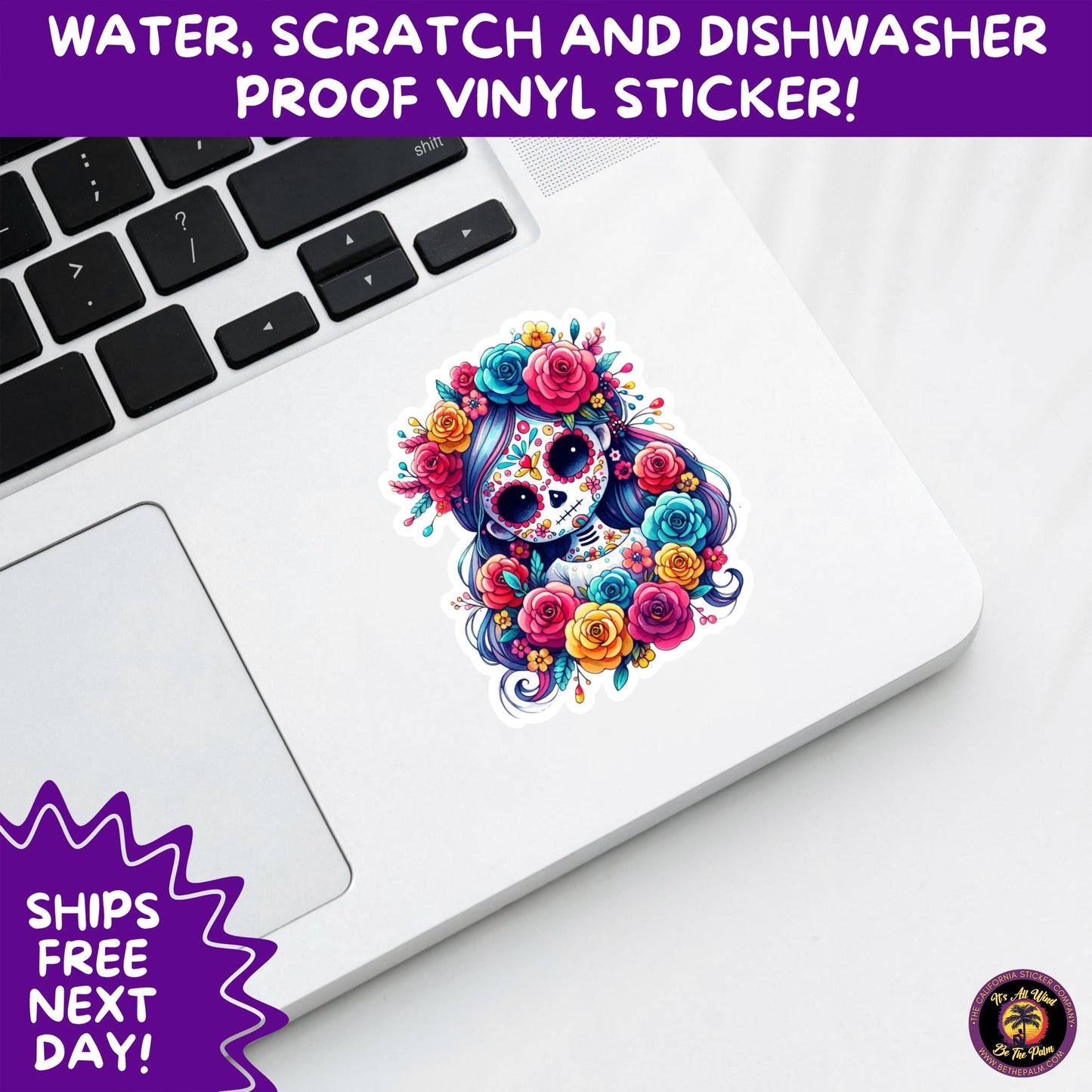 SUGAR SKULL STICKERS Day of the Dead Aesthetic Sticker Pack for Journals Laptops Water Bottles Halloween Decor and Spooky Season Gifts