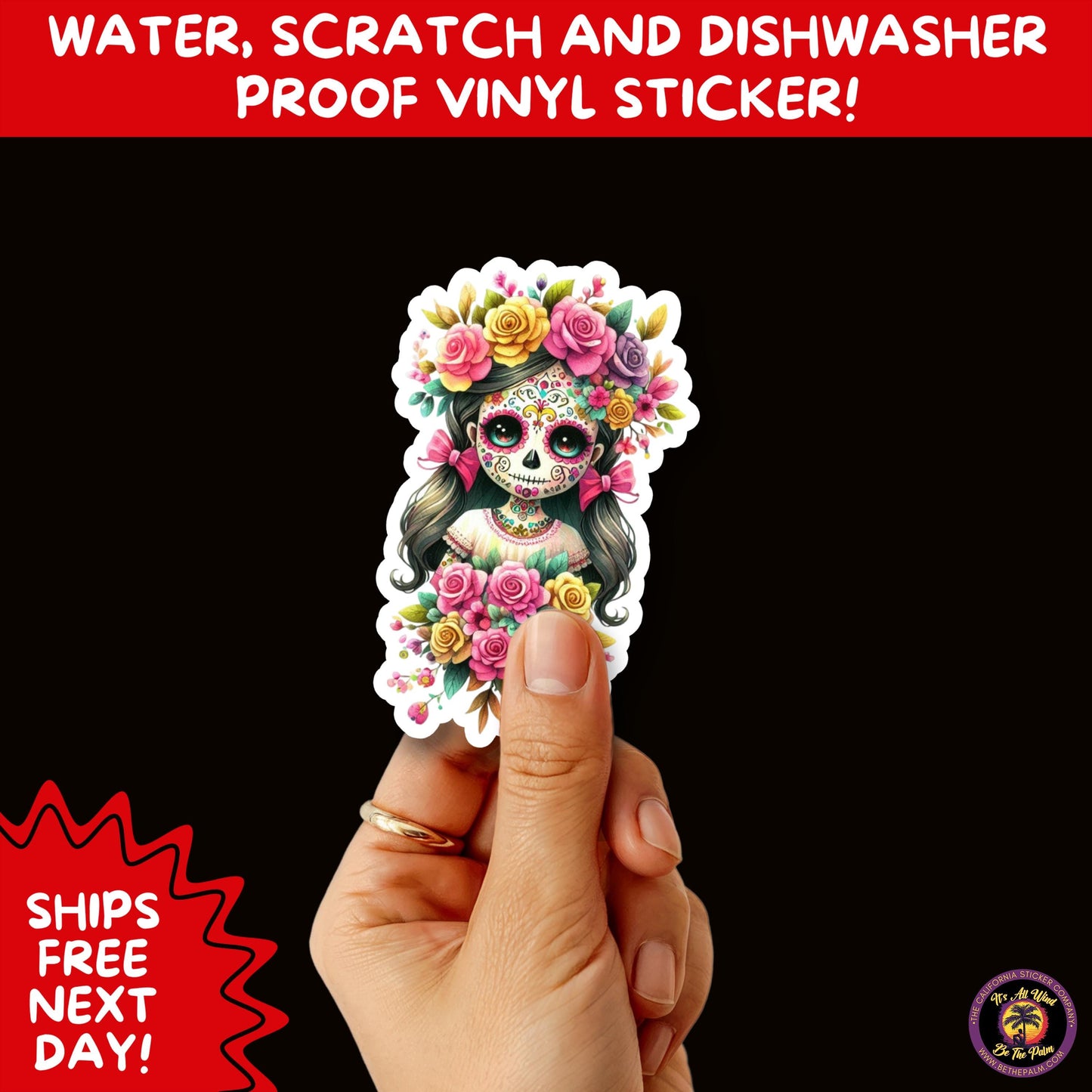 SUGAR SKULL STICKERS Day of the Dead Aesthetic Sticker Pack for Journals Laptops Water Bottles Halloween Decor and Spooky Season Gifts
