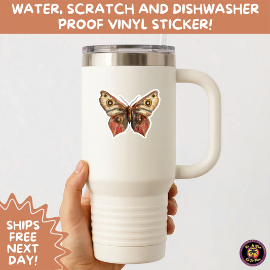 GOTH MOTH STICKERS | Gothic Insect Vinyl Stickers, Dark Aesthetic Stickers for Laptops Journals, Spooky Bug Stickers, Moth Witchy Decor