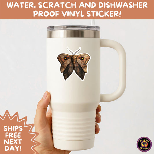 GOTH MOTH STICKERS | Gothic Insect Vinyl Stickers, Dark Aesthetic Stickers for Laptops Journals, Spooky Bug Stickers, Moth Witchy Decor