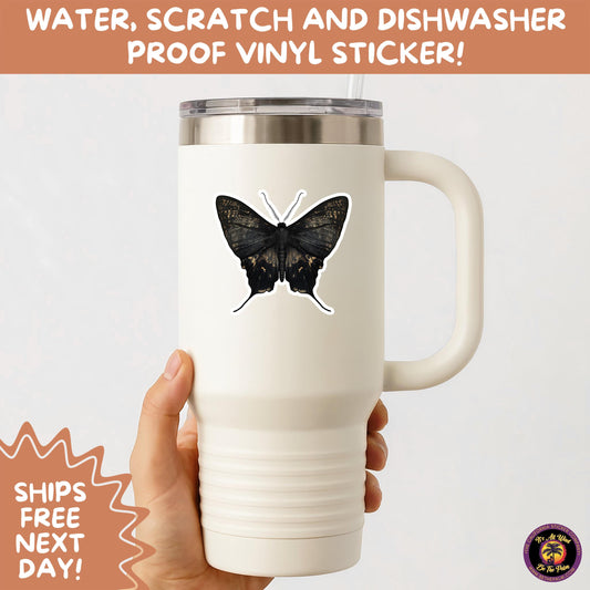 GOTH MOTH STICKERS | Gothic Insect Vinyl Stickers, Dark Aesthetic Stickers for Laptops Journals, Spooky Bug Stickers, Moth Witchy Decor