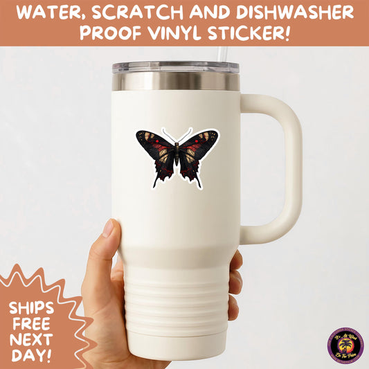 GOTH MOTH STICKERS | Gothic Insect Vinyl Stickers, Dark Aesthetic Stickers for Laptops Journals, Spooky Bug Stickers, Moth Witchy Decor