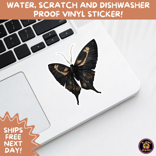 GOTH MOTH STICKERS | Gothic Insect Vinyl Stickers, Dark Aesthetic Stickers for Laptops Journals, Spooky Bug Stickers, Moth Witchy Decor