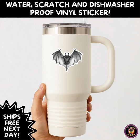 GOTHIC BAT STICKERS | for Alternative Aesthetic Lovers Spooky Vibe Cute Creepy Goth Accessories for Journal Laptop or Water Bottle Decor