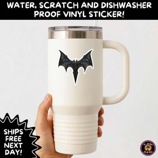 GOTHIC BAT STICKERS | for Alternative Aesthetic Lovers Spooky Vibe Cute Creepy Goth Accessories for Journal Laptop or Water Bottle Decor