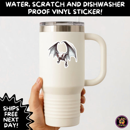 GOTHIC BAT STICKERS | for Alternative Aesthetic Lovers Spooky Vibe Cute Creepy Goth Accessories for Journal Laptop or Water Bottle Decor