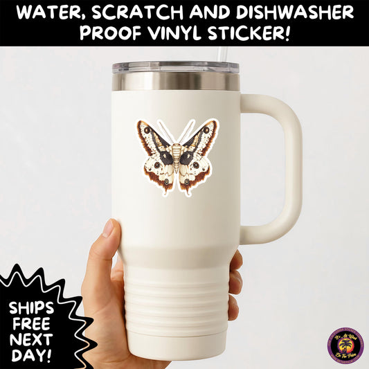 GOTH MOTH STICKERS | Gothic Insect Vinyl Stickers, Dark Aesthetic Stickers for Laptops Journals, Spooky Bug Stickers, Moth Witchy Decor