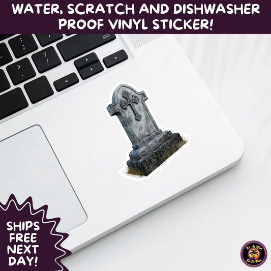 DARK GOTHIC STICKERS – Witchcore, Spooky, Occult, Alternative Vinyl Decals for Journals, Water Bottles, cemetery, headstone, and MacBooks