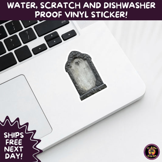 DARK GOTHIC STICKERS – Witchcore, Spooky, Occult, Alternative Vinyl Decals for Journals, Water Bottles, cemetery, headstone, and MacBooks