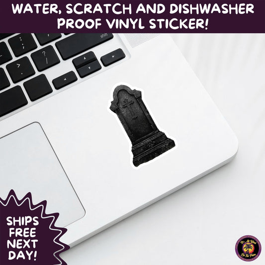 DARK GOTHIC STICKERS – Witchcore, Spooky, Occult, Alternative Vinyl Decals for Journals, Water Bottles, cemetery, headstone, and MacBooks