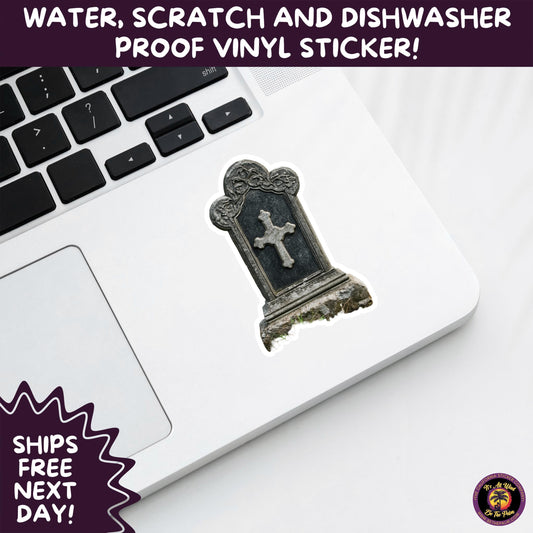 DARK GOTHIC STICKERS – Witchcore, Spooky, Occult, Alternative Vinyl Decals for Journals, Water Bottles, cemetery, headstone, and MacBooks