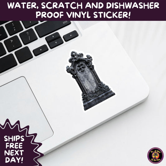 DARK GOTHIC STICKERS – Witchcore, Spooky, Occult, Alternative Vinyl Decals for Journals, Water Bottles, cemetery, headstone, and MacBooks