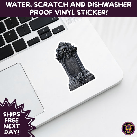 DARK GOTHIC STICKERS β Witchcore, Spooky, Occult, Alternative Vinyl Decals for Journals, Water Bottles, cemetery, headstone, and MacBooks