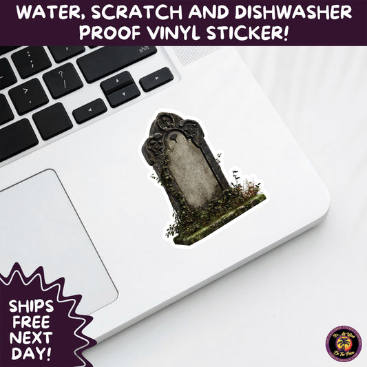 DARK GOTHIC STICKERS – Witchcore, Spooky, Occult, Alternative Vinyl Decals for Journals, Water Bottles, cemetery, headstone, and MacBooks