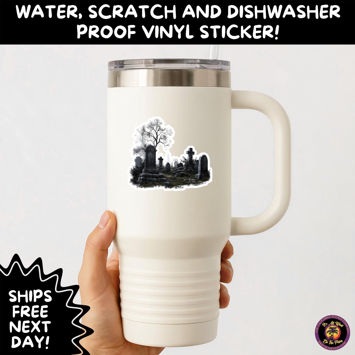DARK GOTHIC STICKERS – Witchcore, Spooky, Occult, Alternative Vinyl Decals for Journals, Water Bottles, cemetery, headstone, and MacBooks