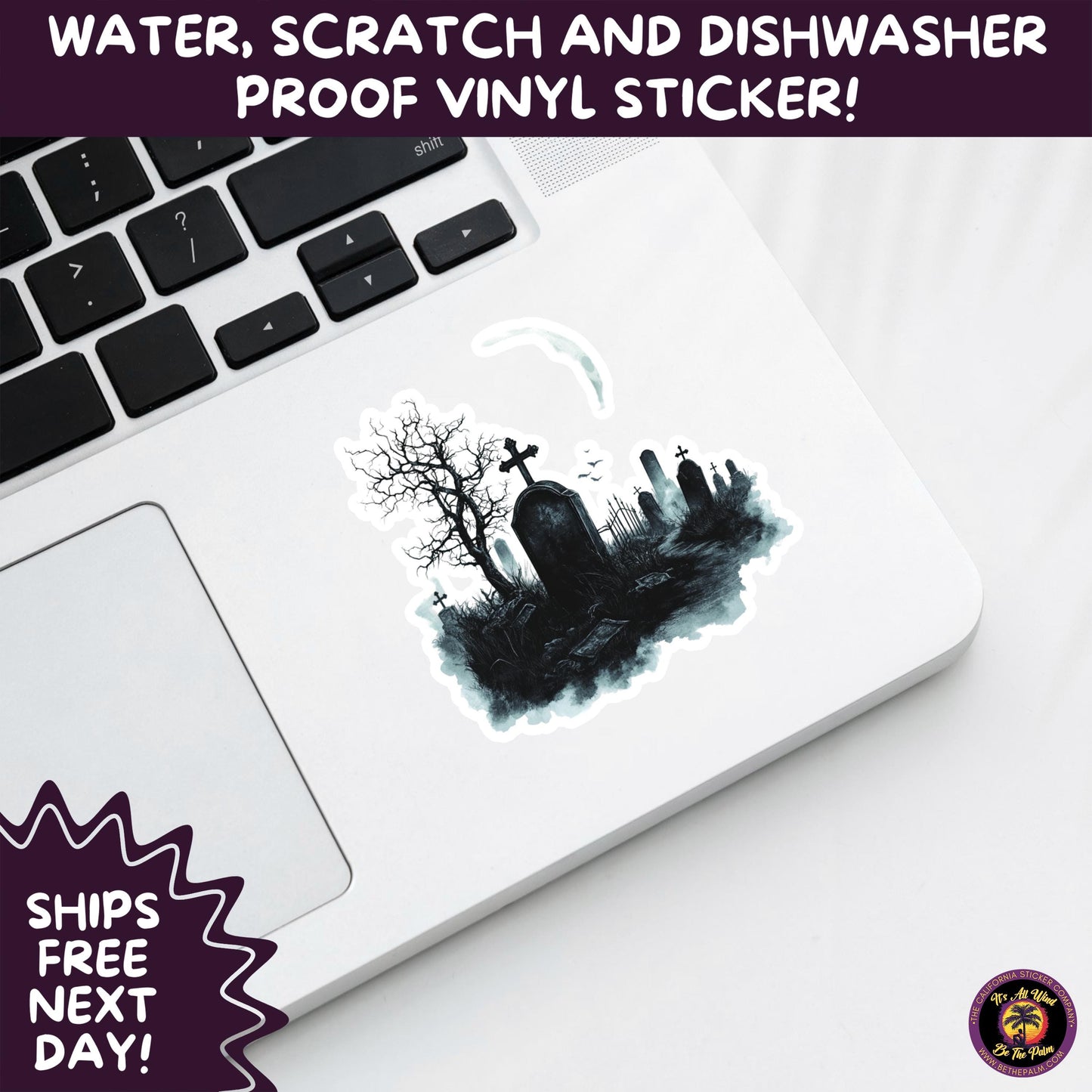 DARK GOTHIC STICKERS β Witchcore, Spooky, Occult, Alternative Vinyl Decals for Journals, Water Bottles, cemetery, headstone, and MacBooks