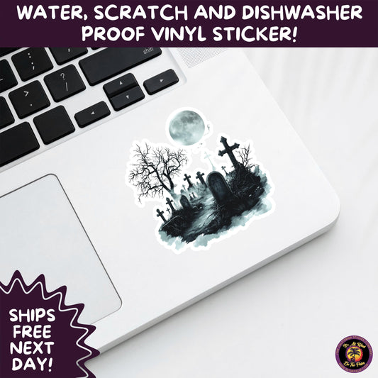 DARK GOTHIC STICKERS Witchcore, Spooky, Occult, Alternative Vinyl Decals for Journals, Water Bottles, cemetery, headstone, and MacBooks