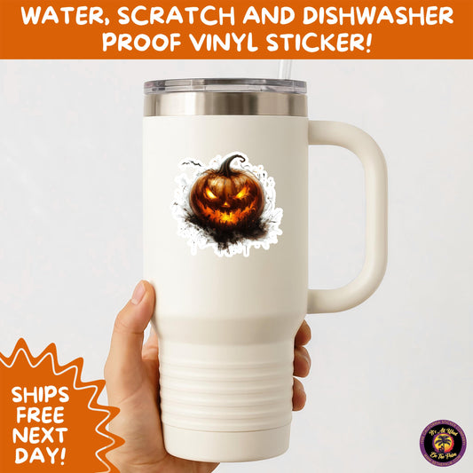 JACK O LANTERN | Aesthetic Halloween Stickers for Planners, Laptops, Water Bottles, and Spooky Autumn Craft Projects