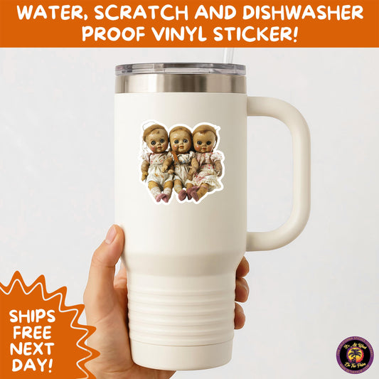 HORROR DOLL STICKERS Spooky Cute Creepy Girl Stickers β Perfect for Halloween, Scrapbooking, and Horror Aesthetic Fans