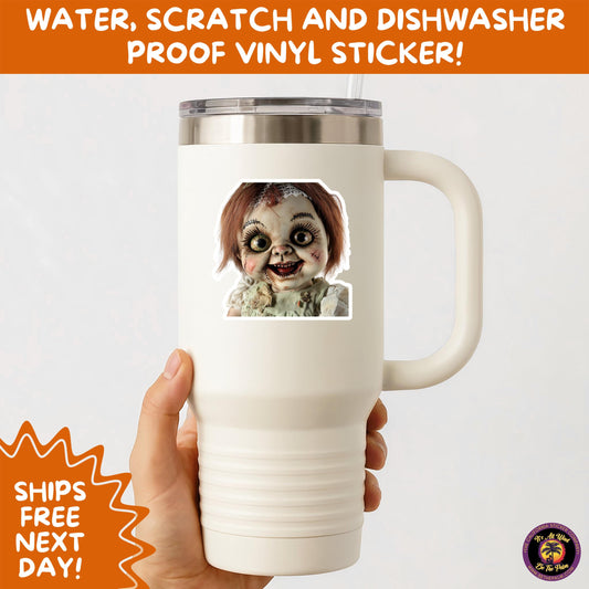 HORROR DOLL STICKERS Spooky Cute Creepy Girl Stickers – Perfect for Halloween, Scrapbooking, and Horror Aesthetic Fans