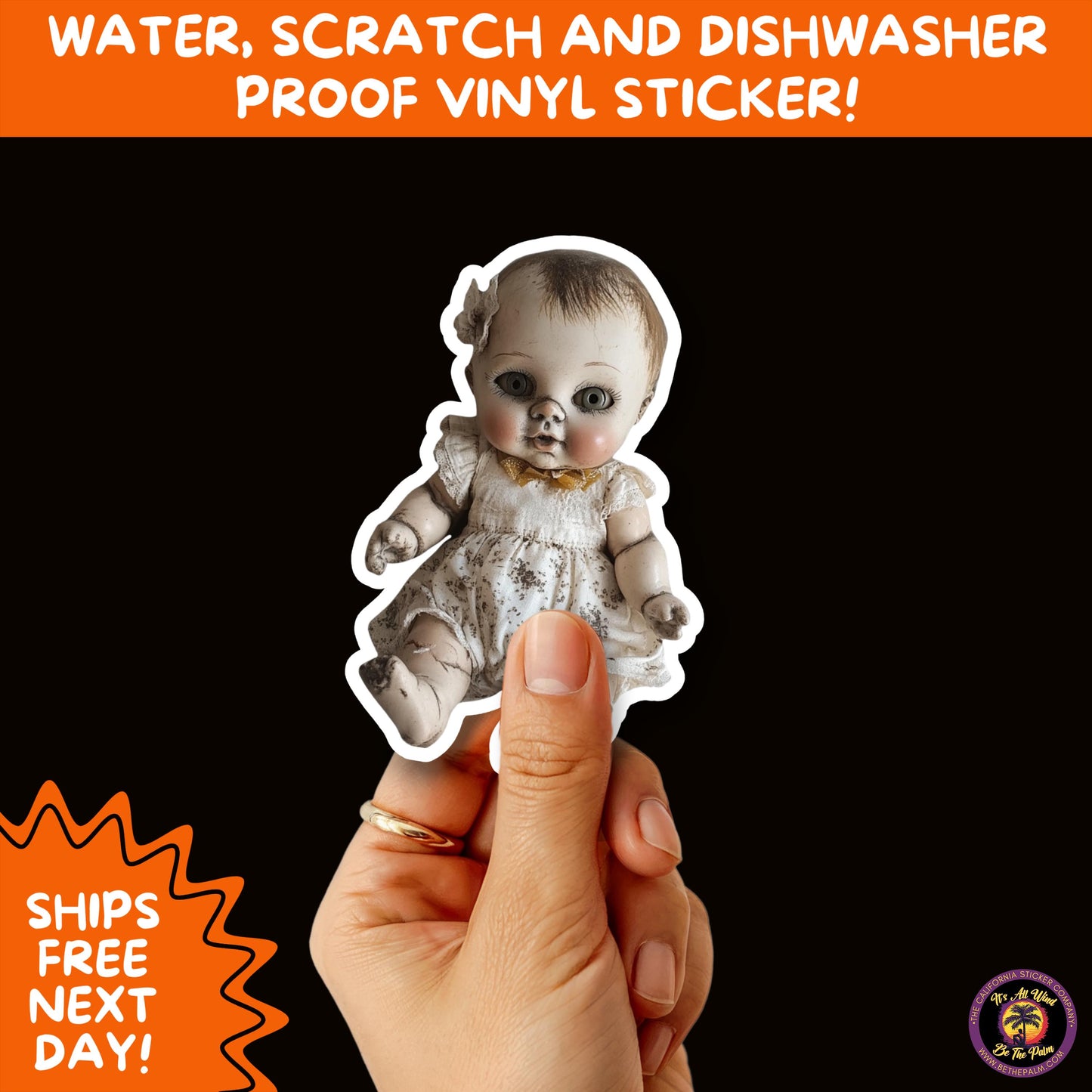 HORROR DOLL STICKERS Spooky Cute Creepy Girl Stickers β Perfect for Halloween, Scrapbooking, and Horror Aesthetic Fans