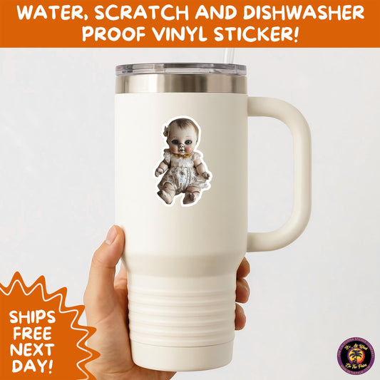 HORROR DOLL STICKERS Spooky Cute Creepy Girl Stickers β Perfect for Halloween, Scrapbooking, and Horror Aesthetic Fans