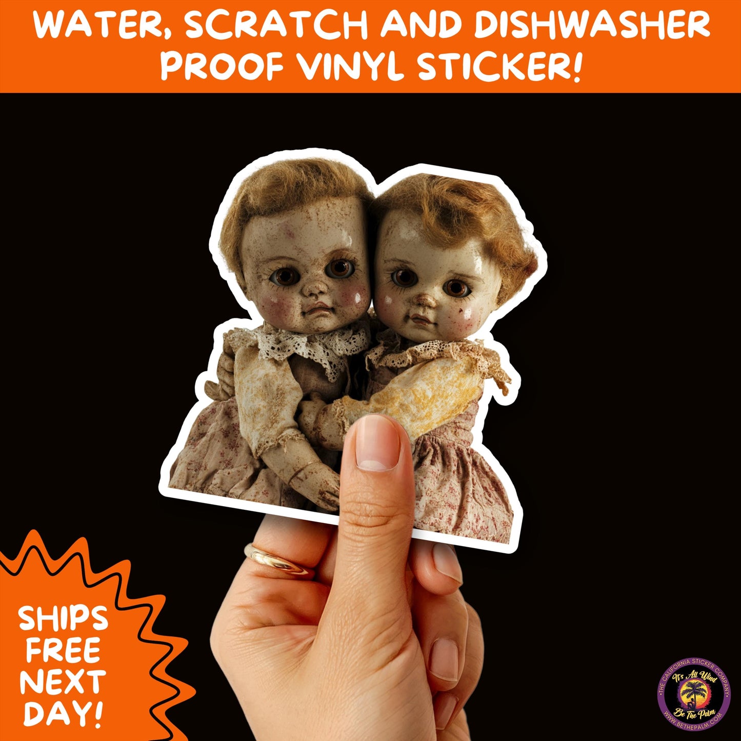 HORROR DOLL STICKERS Spooky Cute Creepy Girl Stickers β Perfect for Halloween, Scrapbooking, and Horror Aesthetic Fans