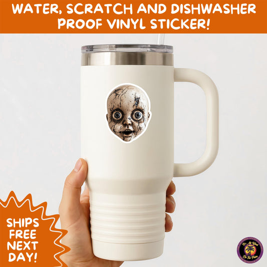 HORROR DOLL STICKERS Spooky Cute Creepy Girl Stickers – Perfect for Halloween, Scrapbooking, and Horror Aesthetic Fans