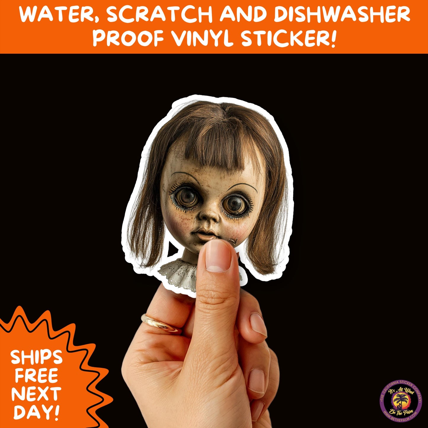 HORROR DOLL STICKERS Spooky Cute Creepy Girl Stickers β Perfect for Halloween, Scrapbooking, and Horror Aesthetic Fans
