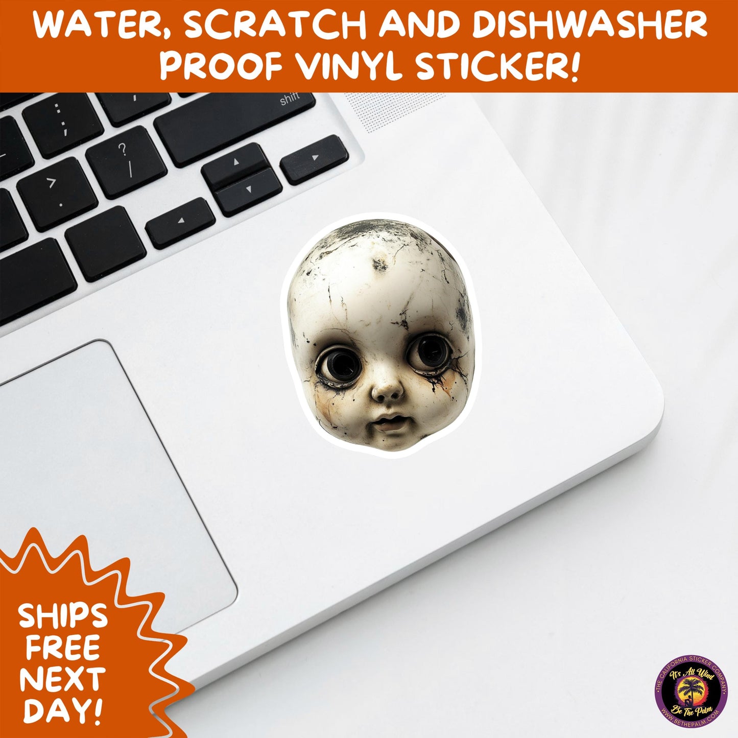 HORROR DOLL STICKERS Spooky Cute Creepy Girl Stickers – Perfect for Halloween, Scrapbooking, and Horror Aesthetic Fans