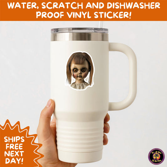 HORROR DOLL STICKERS Spooky Cute Creepy Girl Stickers – Perfect for Halloween, Scrapbooking, and Horror Aesthetic Fans