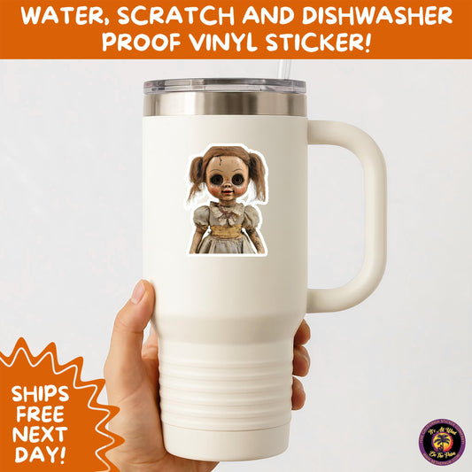 HORROR DOLL STICKERS Spooky Cute Creepy Girl Stickers β Perfect for Halloween, Scrapbooking, and Horror Aesthetic Fans