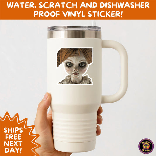 HORROR DOLL STICKERS Spooky Cute Creepy Girl Stickers – Perfect for Halloween, Scrapbooking, and Horror Aesthetic Fans