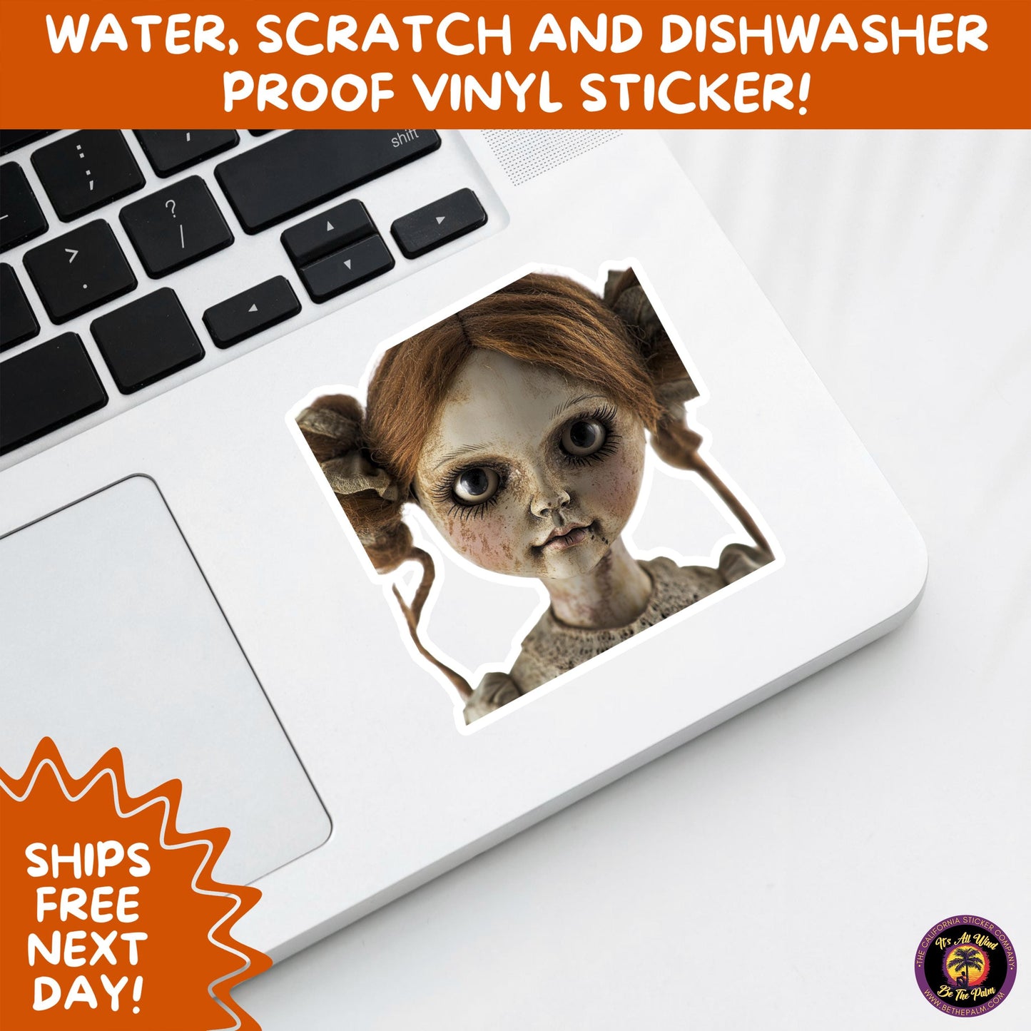 HORROR DOLL STICKERS Spooky Cute Creepy Girl Stickers β Perfect for Halloween, Scrapbooking, and Horror Aesthetic Fans