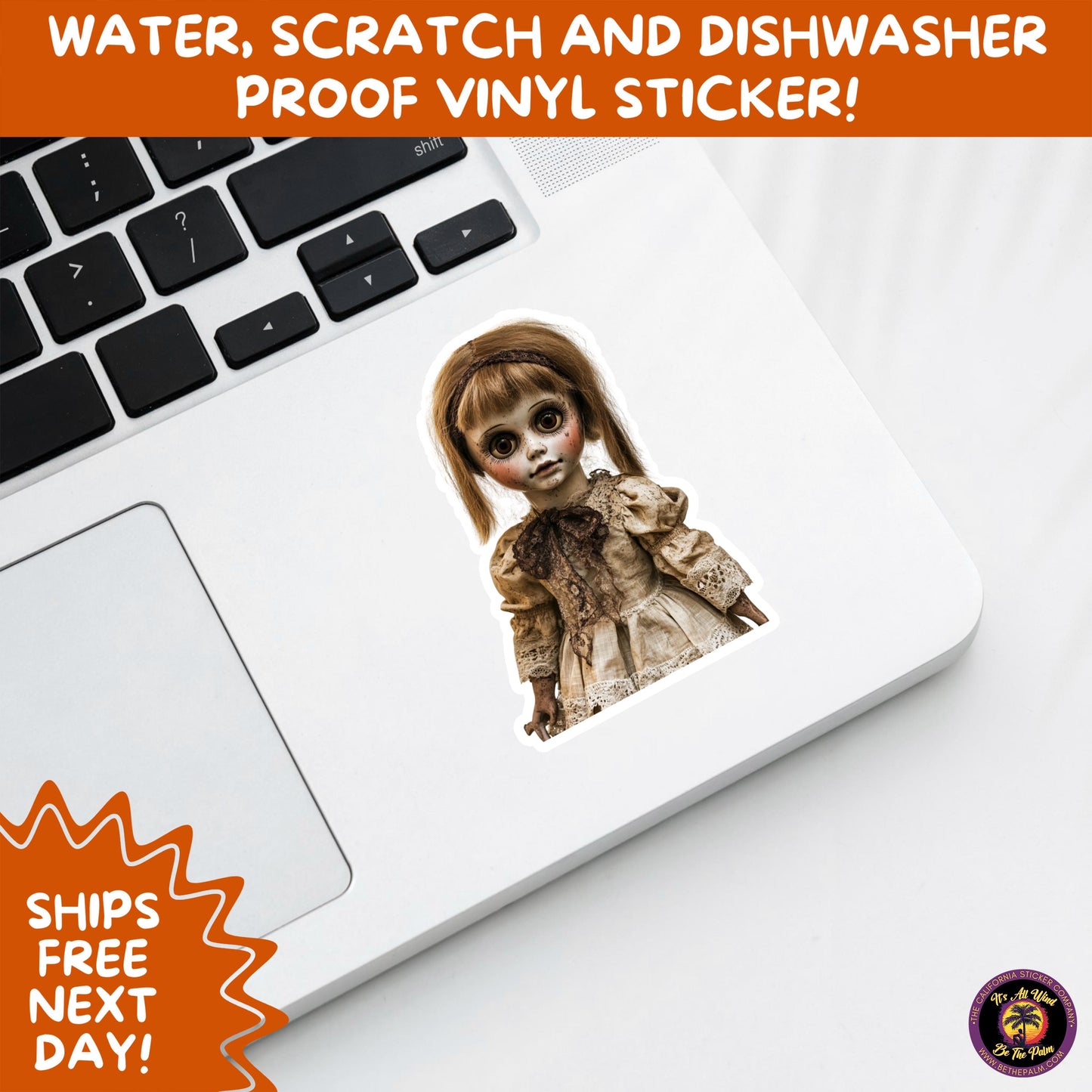 HORROR DOLL STICKERS Spooky Cute Creepy Girl Stickers β Perfect for Halloween, Scrapbooking, and Horror Aesthetic Fans