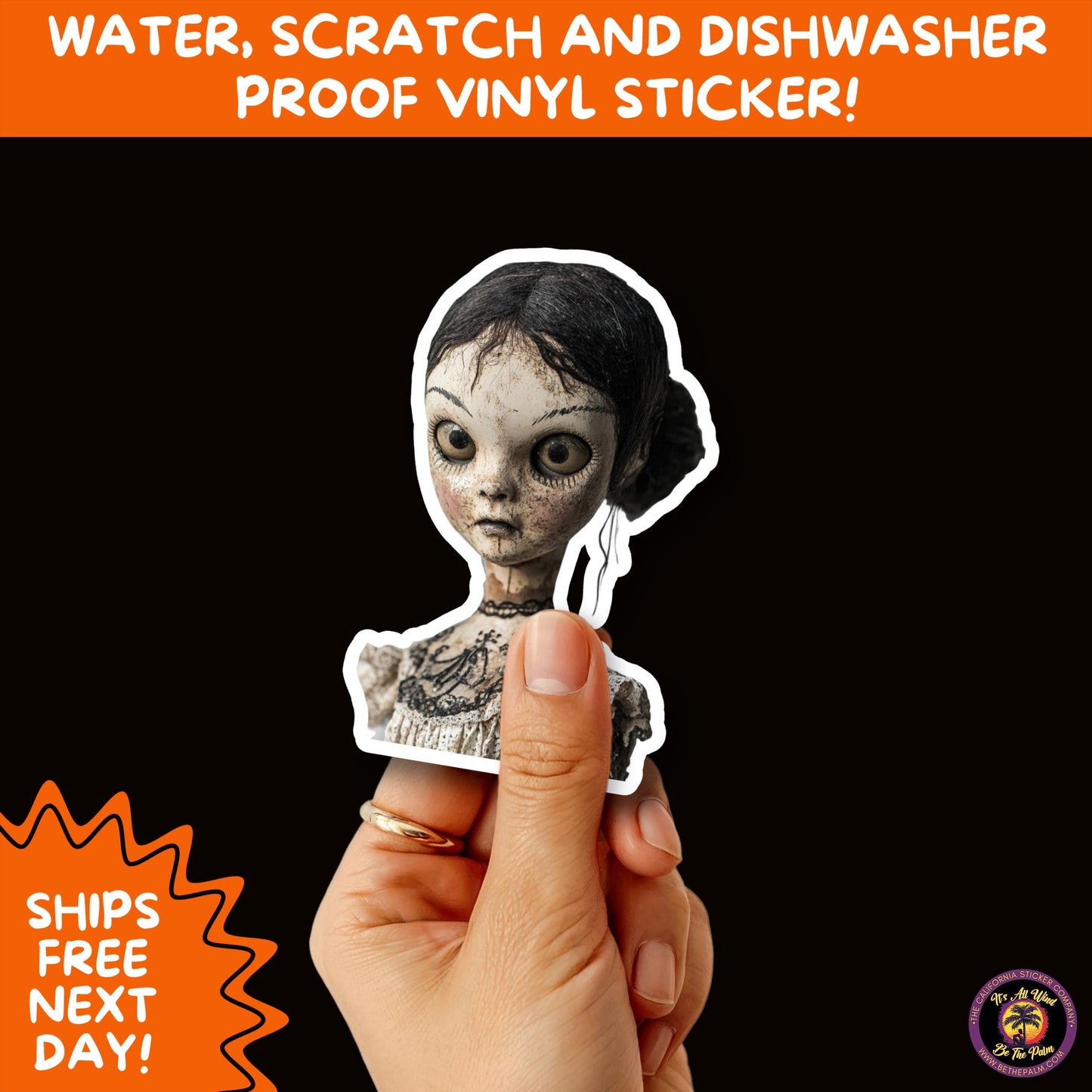 HORROR DOLL STICKERS Spooky Cute Creepy Girl Stickers Perfect for Halloween, Scrapbooking, and Horror Aesthetic Fans