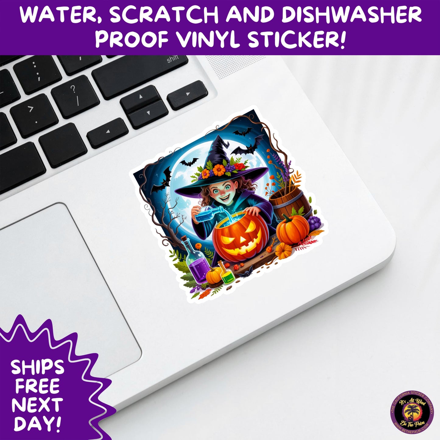 HALLOWEEN VINYL STICKERS | Spooky Ghosts, Witches, Pumpkins, Skulls and Bats β Waterproof Halloween Sticker Pack for All Ages