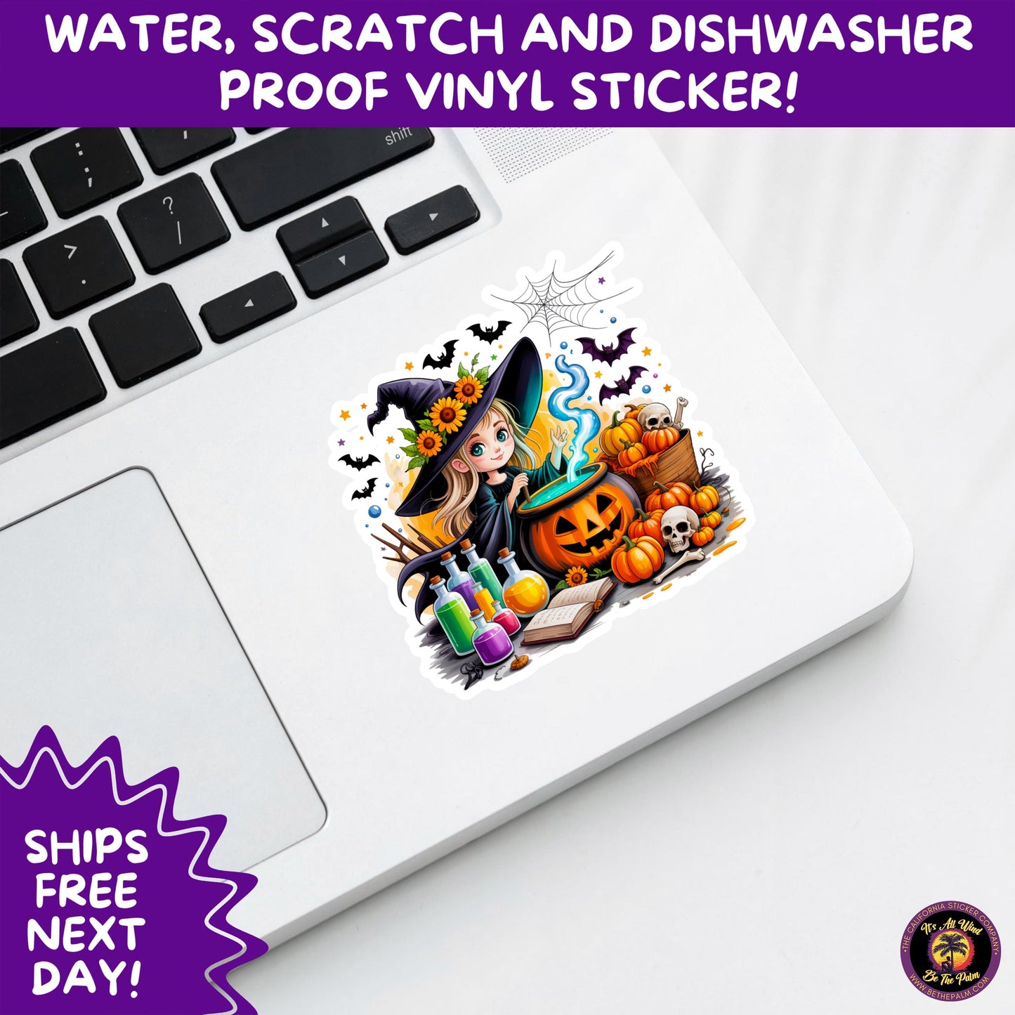 HALLOWEEN VINYL STICKERS | Spooky Ghosts, Witches, Pumpkins, Skulls and Bats β Waterproof Halloween Sticker Pack for All Ages