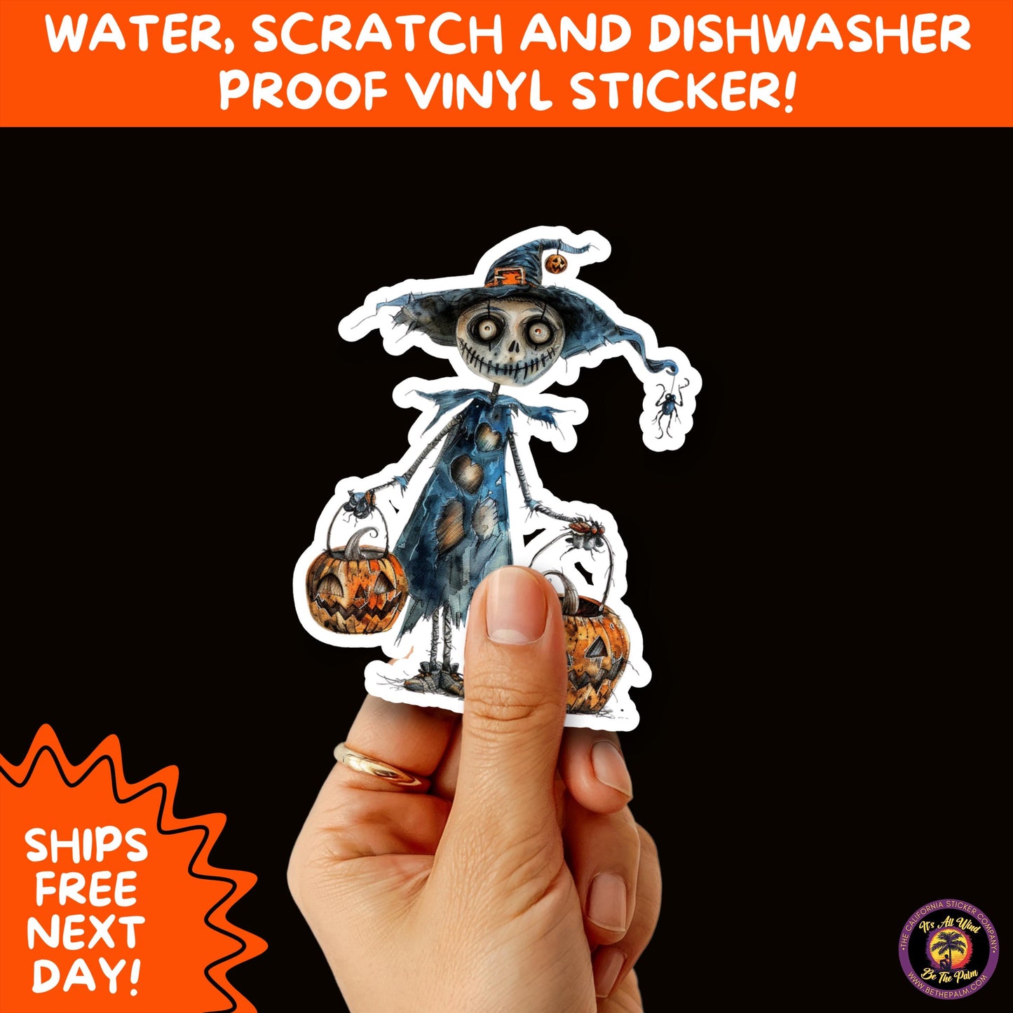 HALLOWEEN VINYL STICKERS | Spooky Ghosts, Witches, Pumpkins, Skulls and Bats β Waterproof Halloween Sticker Pack for All Ages